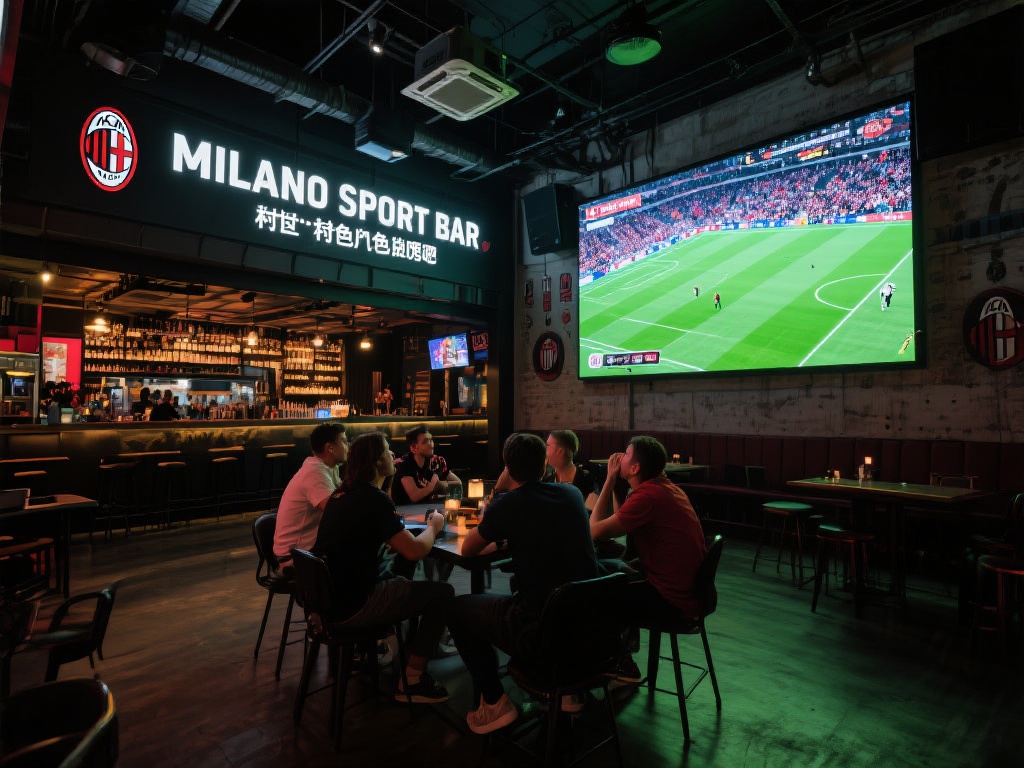 米兰体育酒吧作为本地一个颇具特色的聚会场所，吸引了