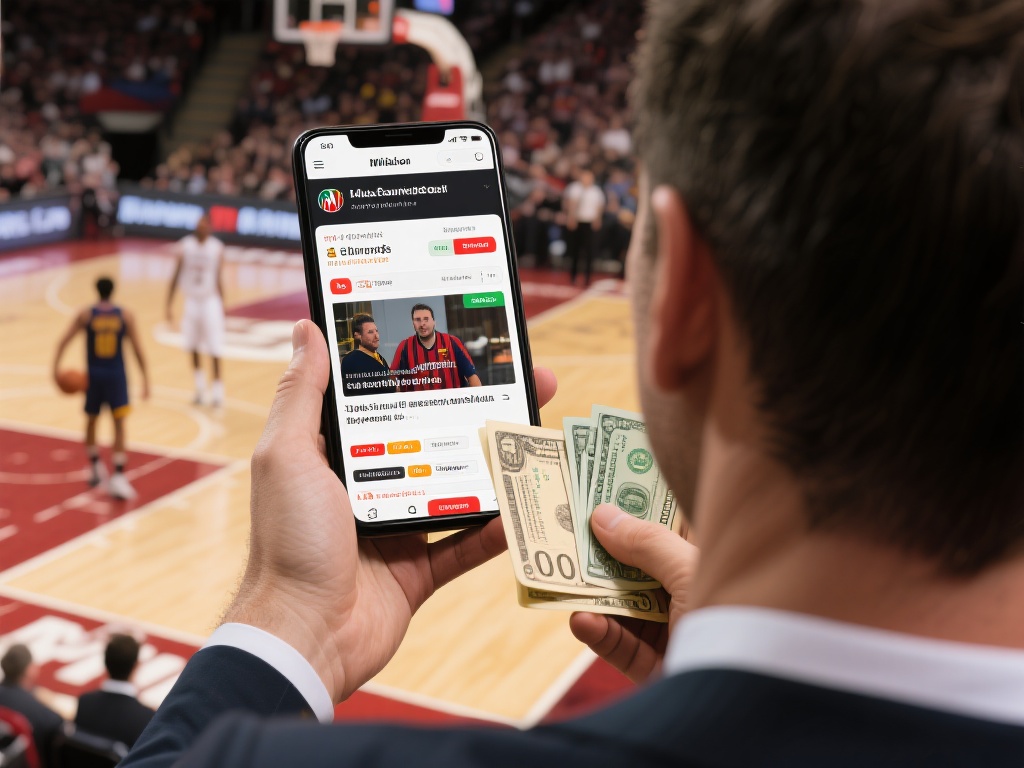 以最近的一场篮球比赛为例，某用户通过米兰体育投注官